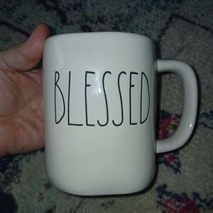 Rae Dunn 'BLESSED' Cream Ceramic Mug